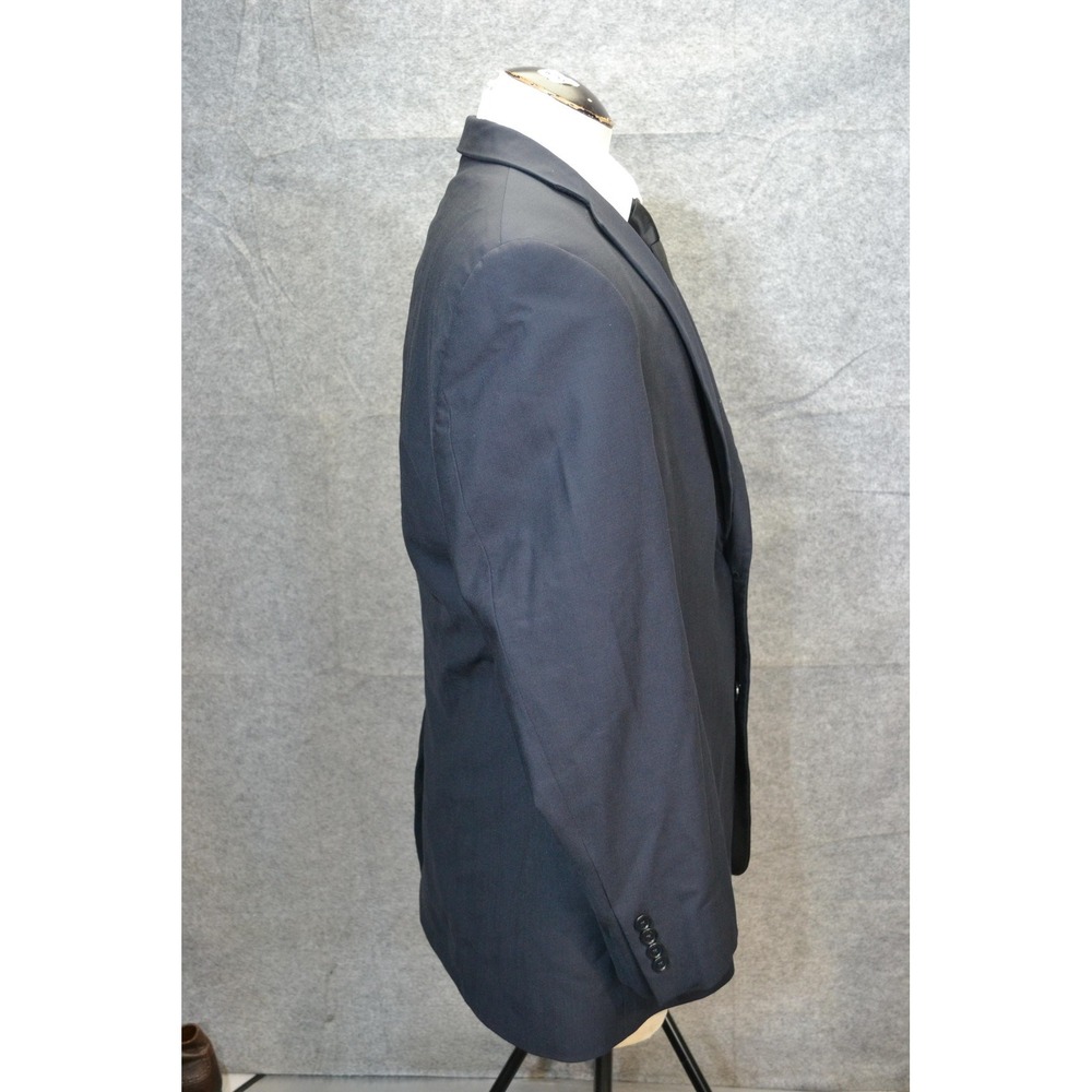 Brooks Brothers 346 Suit Jacket Mens 46R Blue Wool Stretch Sport Coat Blazer - Picture 2 of 16